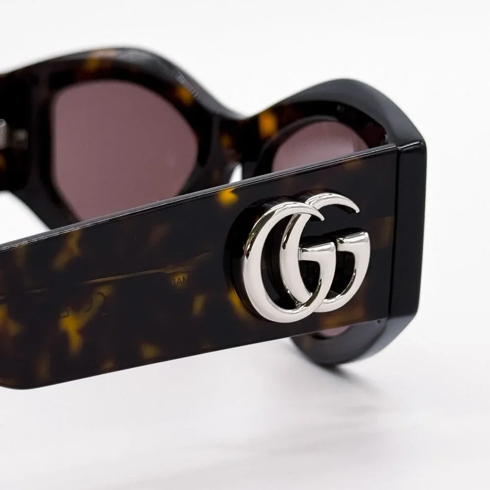 NEW GUCCI SUNGLASSES HAVANA BROWN WOMEN CAT EYE EYEWEAR GUCCI GG1951S 002 - Picture 7 of 11